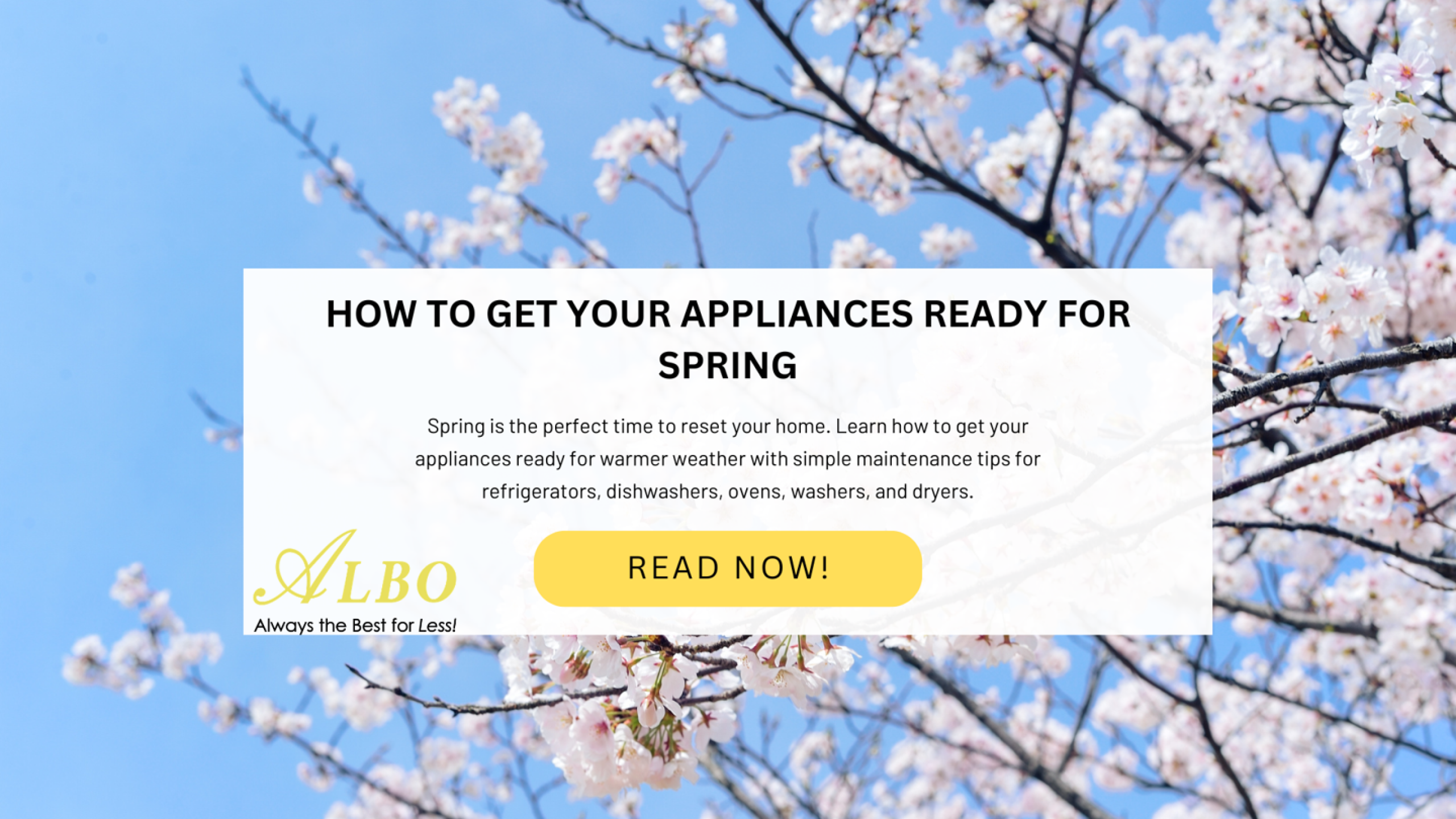 Spring Appliance Maintenance Checklist | Albo Appliance