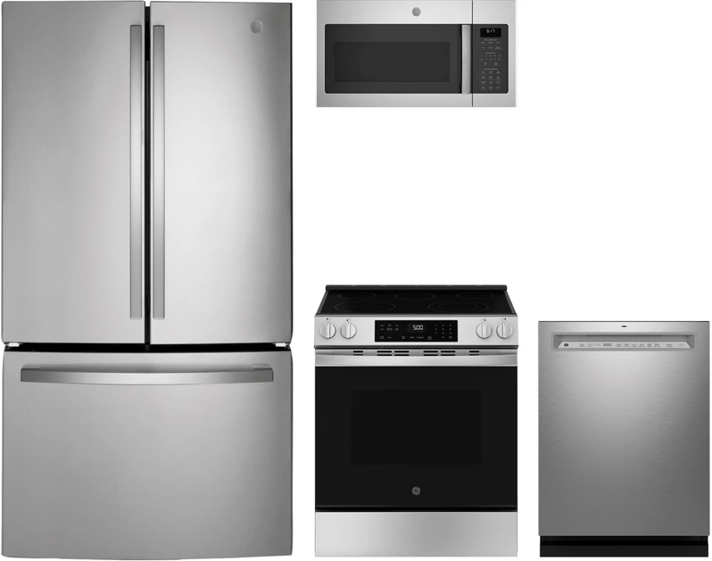 GE® 4 Piece Stainless Steel Electric Kitchen Package | J B Zimmerman