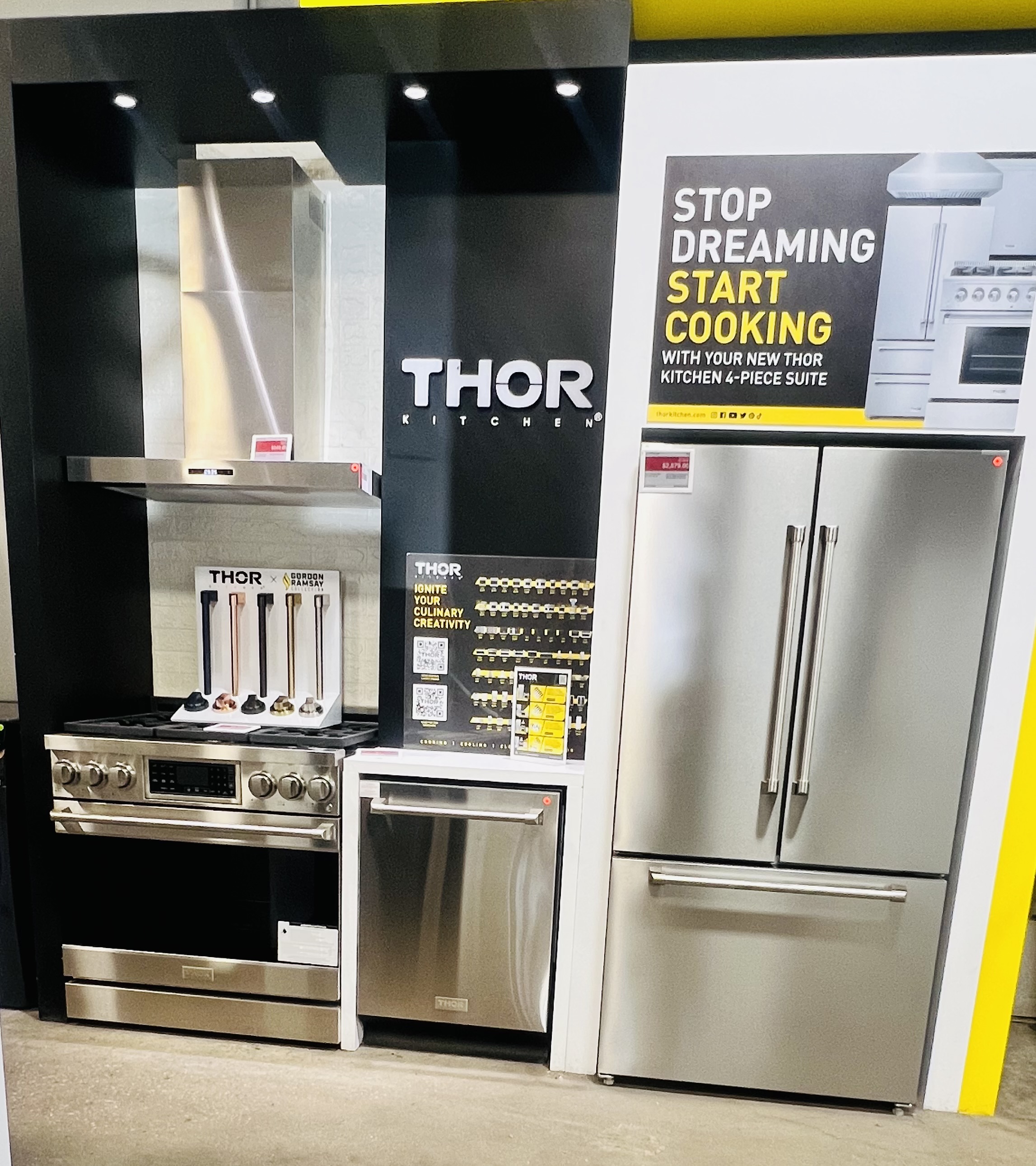 Fridge, Range, Dishwasher, Hood