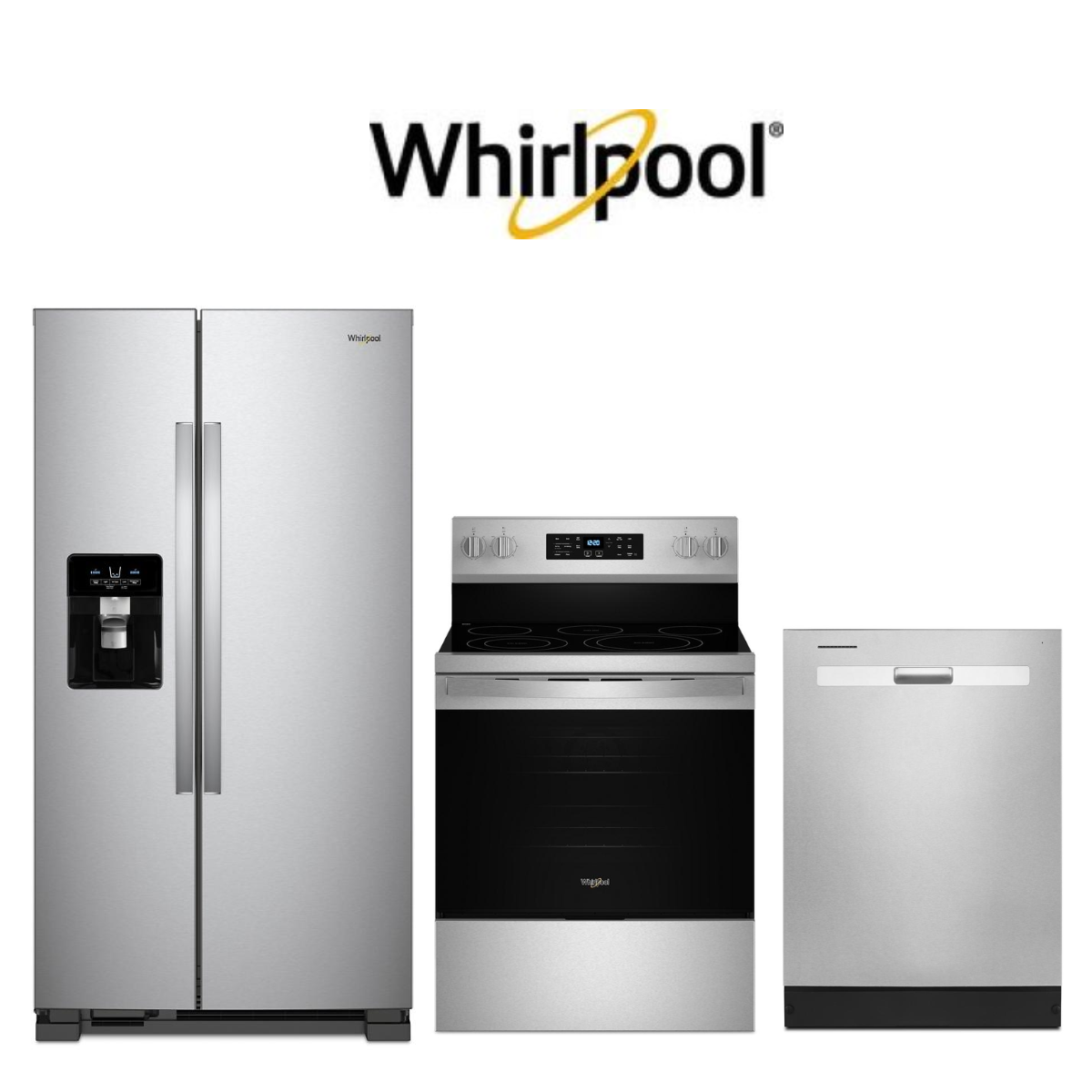 Whirlpool 3 Piece Stainless Steel Package