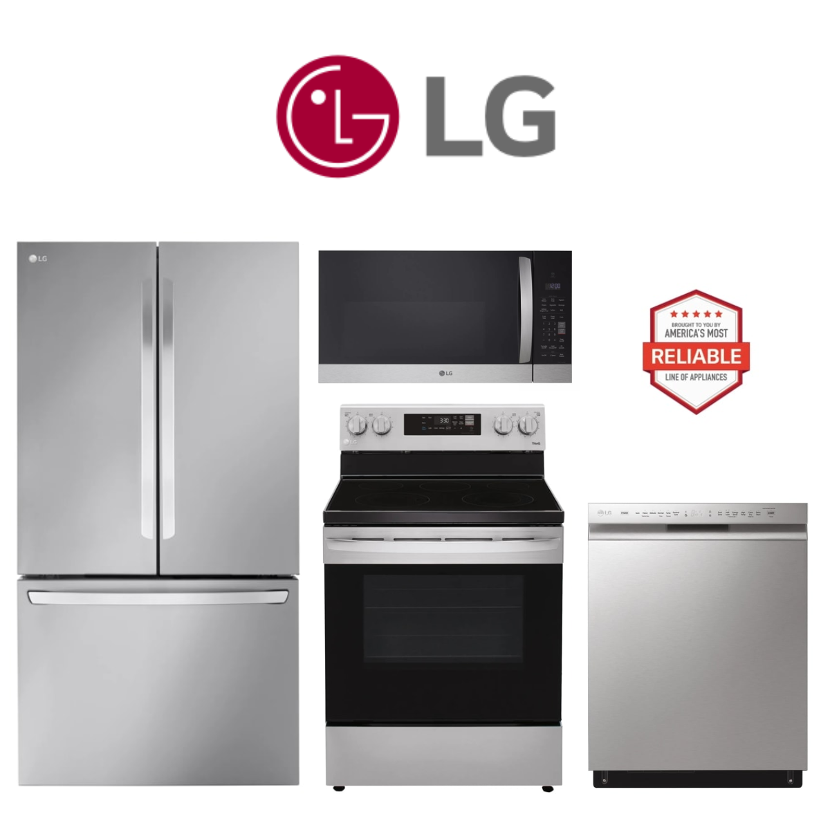 LG 4 Piece Stainless Steel Package