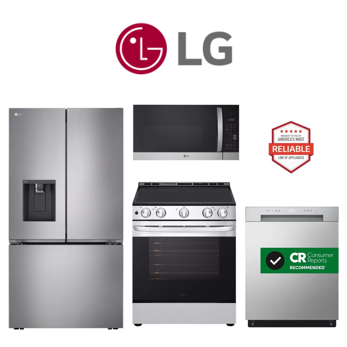 LG 4 Piece Stainless Steel Package | Marc's Appliance Warehouse