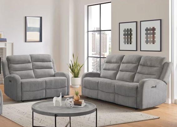  U-5260-SL Avanti Reclining Sofa & Loveseat Whiskers Grey