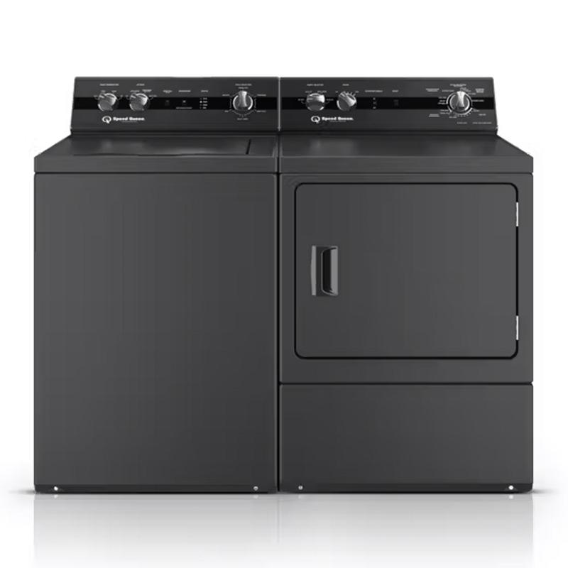 Speed Queen TC5 & DC5 Top Load Washer & Gas Dryer Set in Matte